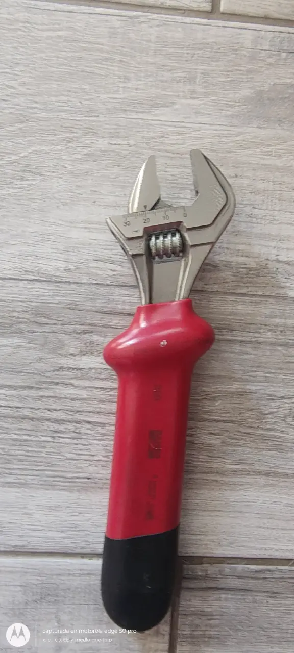 Llave ajustable Bahco 200 mm con mango aislante - 3