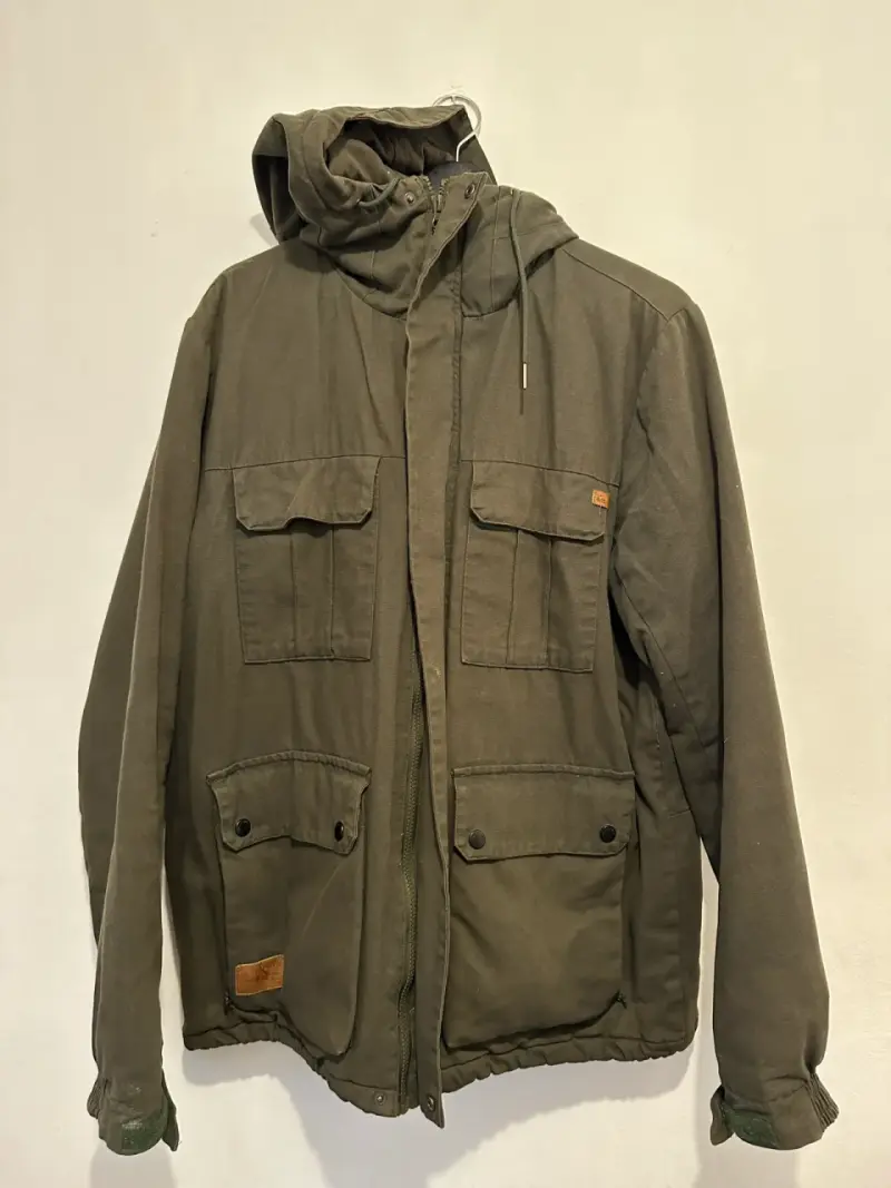 Parka verde con capucha Quiksilver para hombre - 1