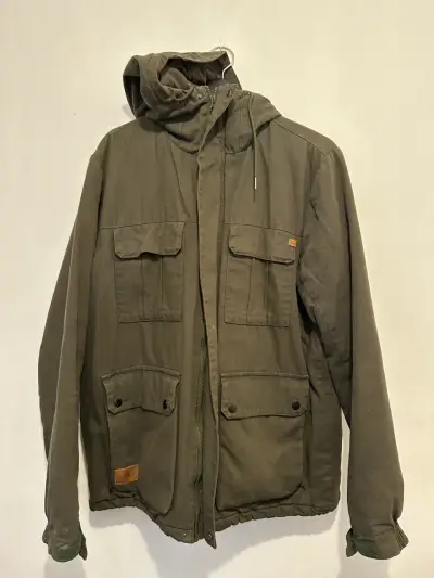 Parka verde con capucha Quiksilver para hombre - miniatura 1