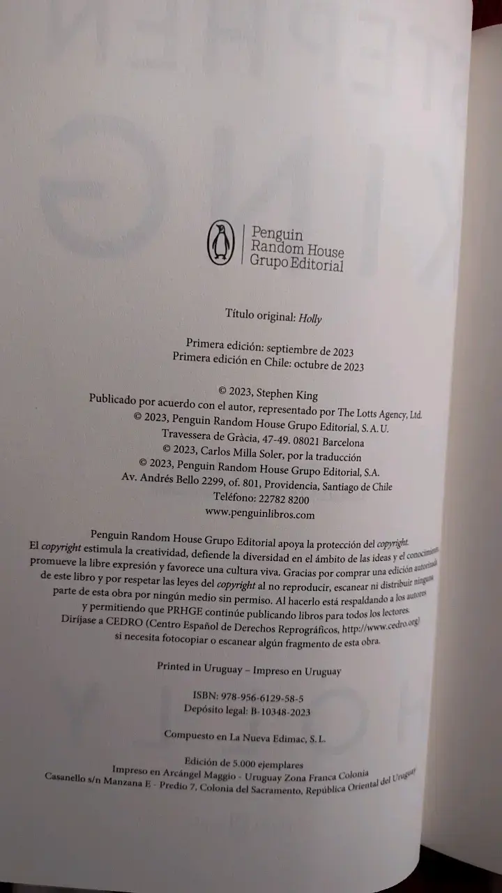 Libro 'Holly' de Stephen King en español - 4