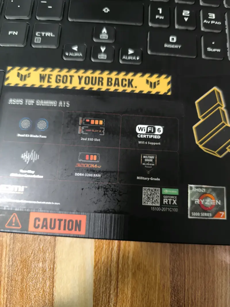 Laptop ASUS TUF Gaming A15 ryzen 7 - 4