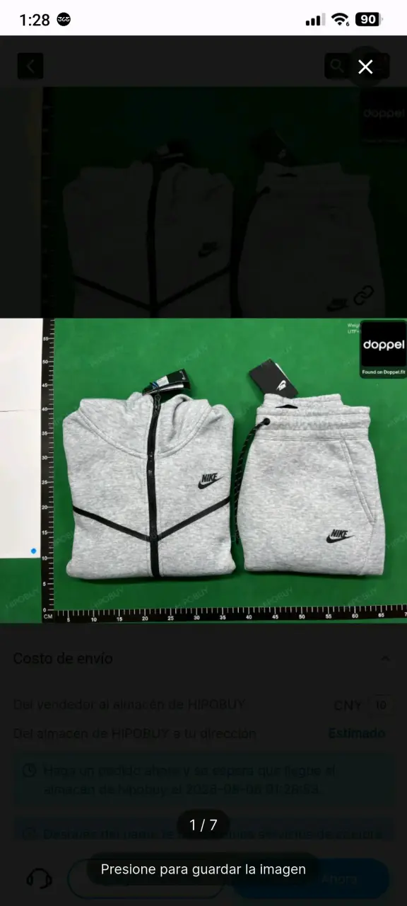 Conjunto deportivo gris Nike con capucha - 1
