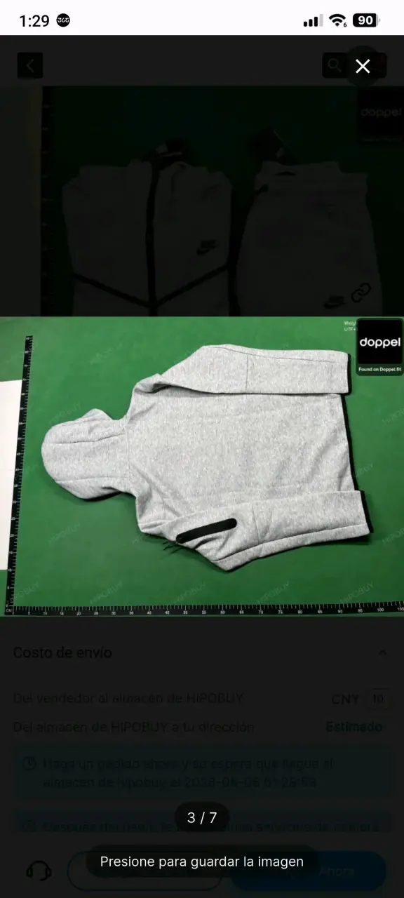 Conjunto deportivo gris Nike con capucha - 3