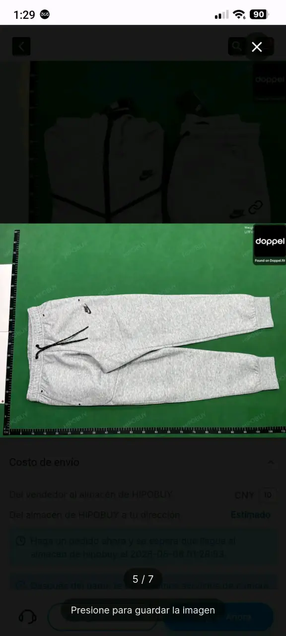 Conjunto deportivo gris Nike con capucha - 5