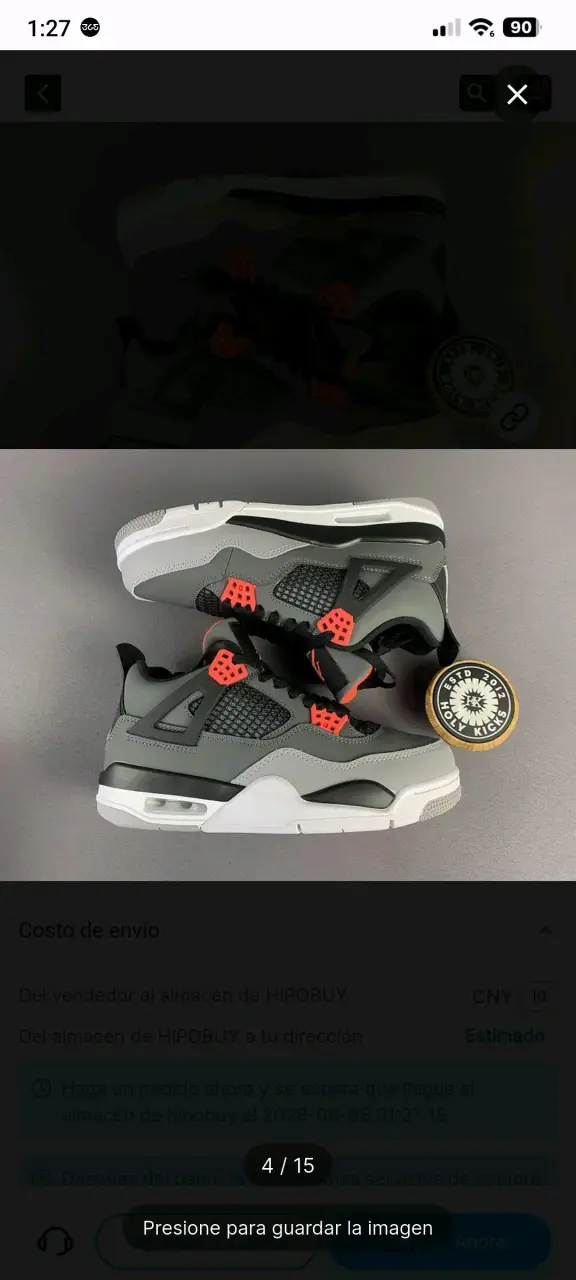 Zapatillas deportivas blancas con detalles negros y rojos - 2