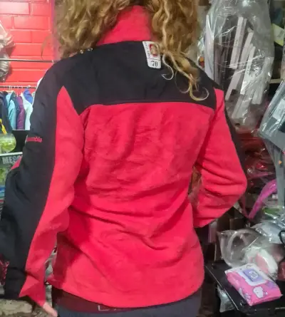 Chaqueta polar Columbia Ohio State roja y negra - miniatura 3