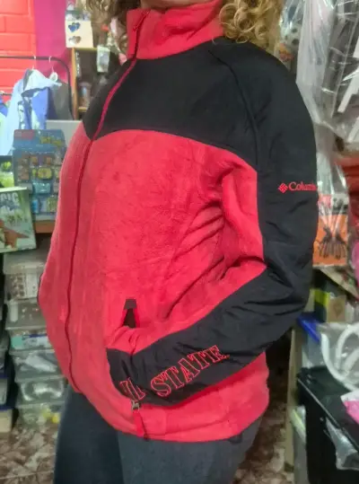 Chaqueta polar Columbia Ohio State roja y negra - miniatura 4