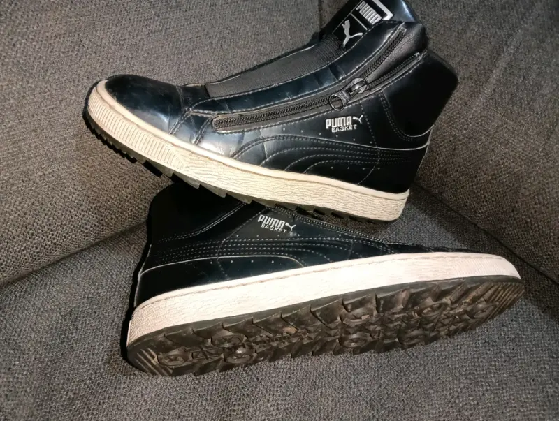 Zapatillas Puma Basket negras con cierre lateral - 1