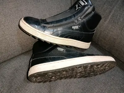 Zapatillas Puma Basket negras con cierre lateral - miniatura 1