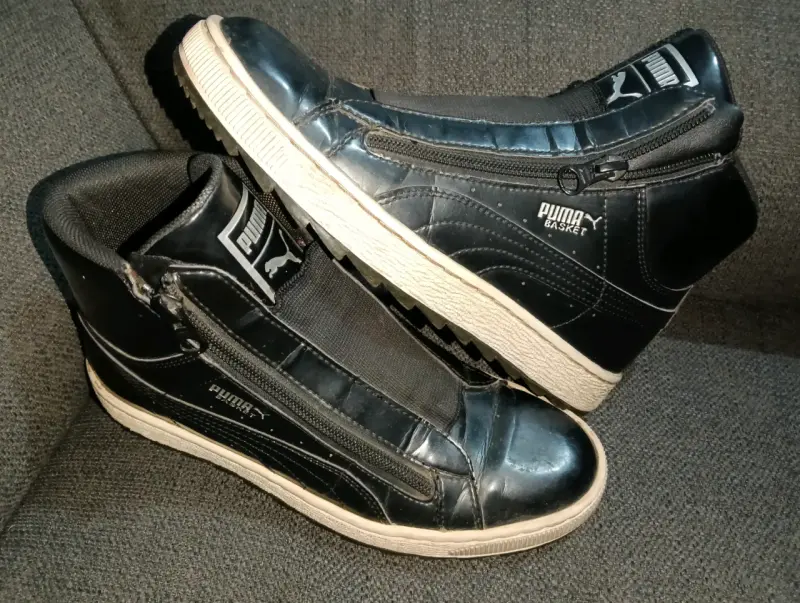 Zapatillas Puma Basket negras con cierre lateral - 2
