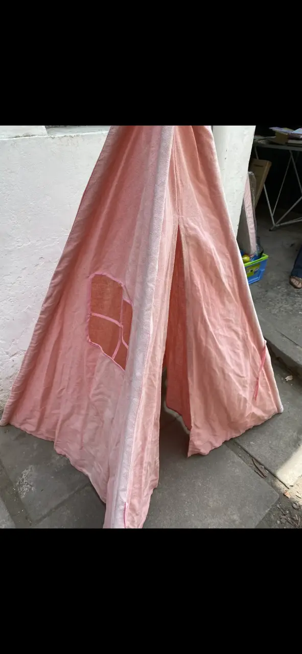 Tienda tipi infantil rosa para niños