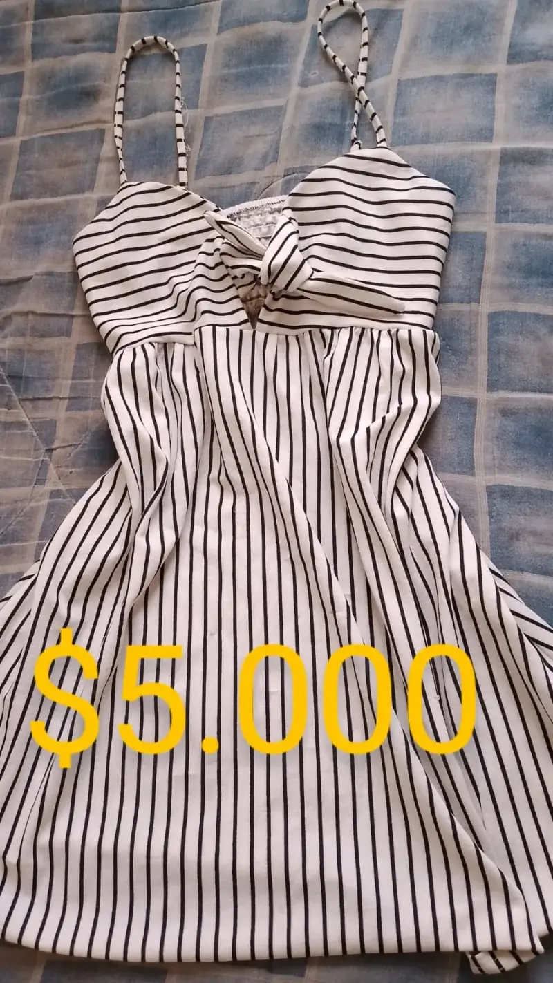 Vestido negro con detalles de cordones talla XL - 2