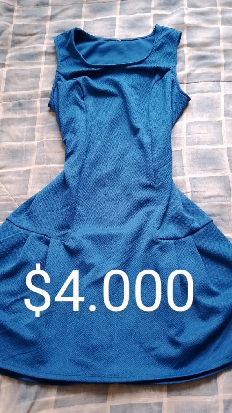 Vestido negro con detalles de cordones talla XL - 4