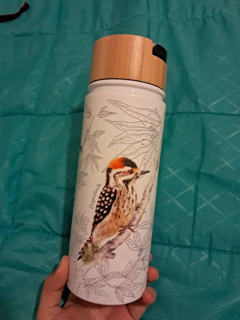 Botella térmica Pupila Nativa con diseño de aves - 1