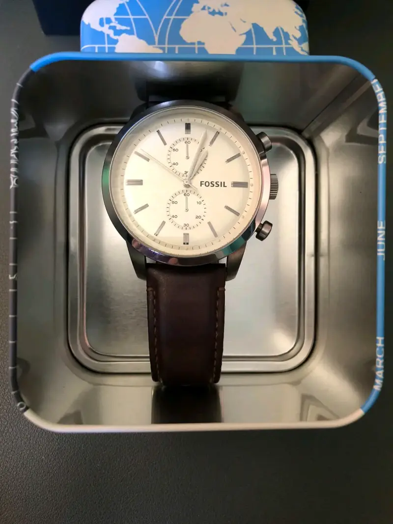 Reloj Fossil de cuero marrón para hombre - 2