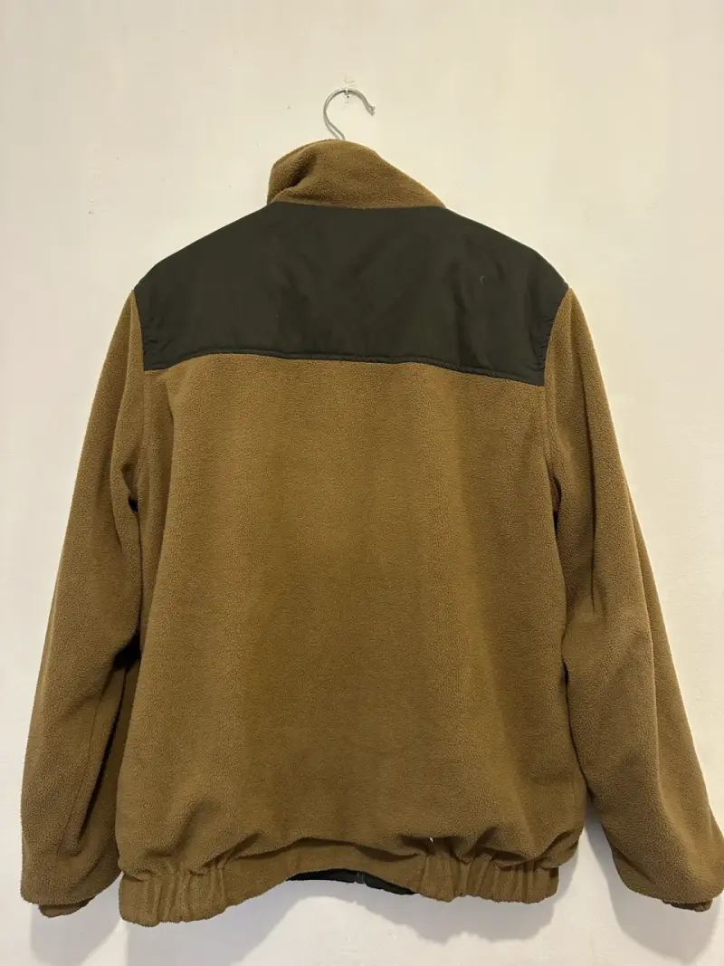 Chaqueta reversible verde y marrón con cierre - 3