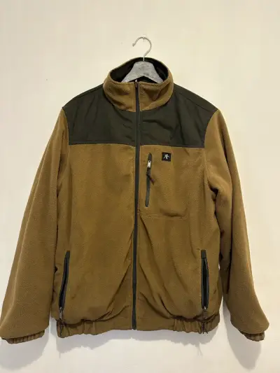 Chaqueta reversible verde y marrón con cierre - miniatura 4