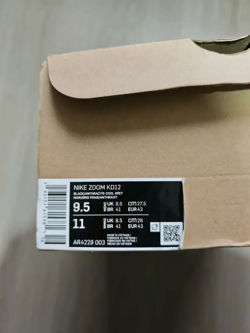 Zapatillas Nike Zoom KD12 negras talla 41 us9.5 - 1