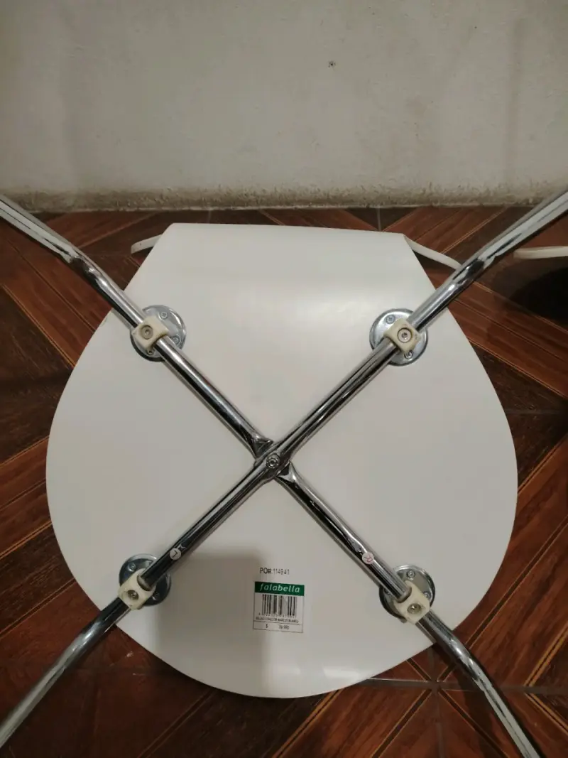Juego de 2 sillas blancas modernas - 4