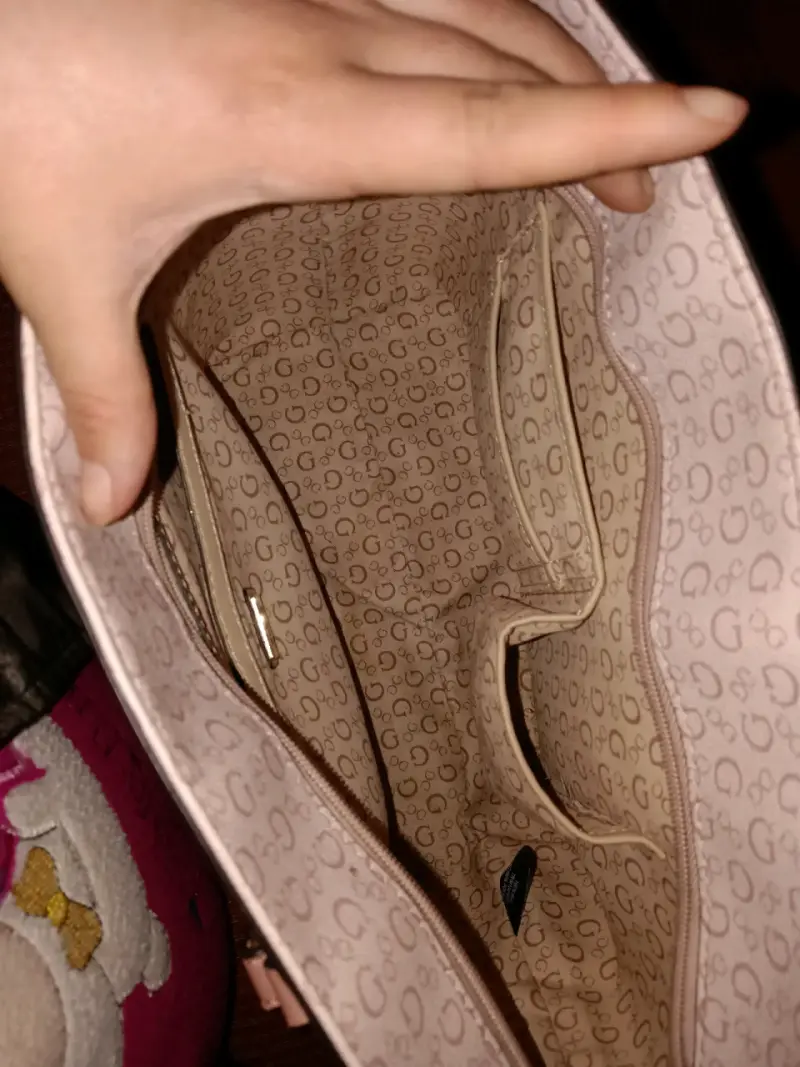 Bolso tote Guess rosa con logo - 2