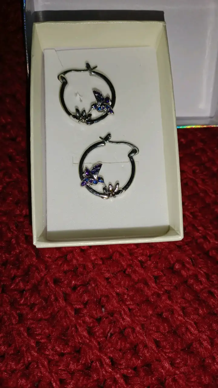 Aros de acero con colibries y flores - 2