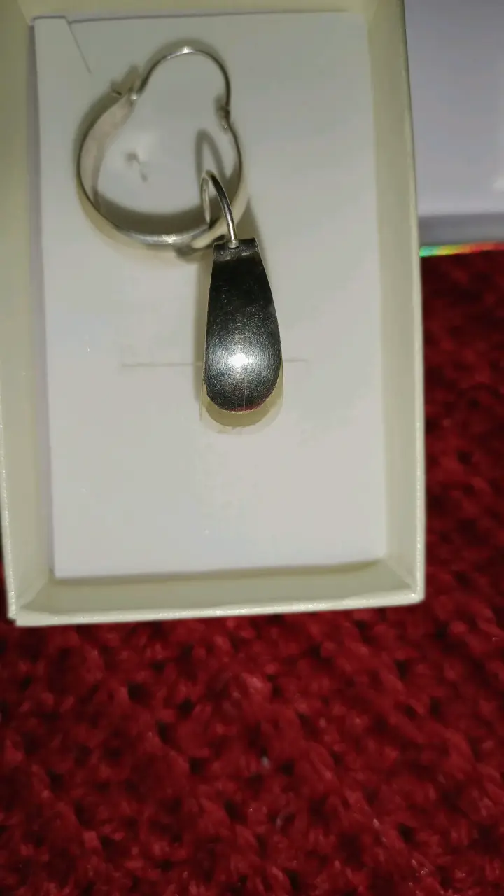 Aros de plata forma bote grandes - 2