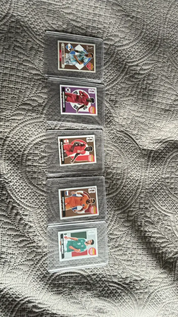 Colección de tarjetas de fútbol vintage