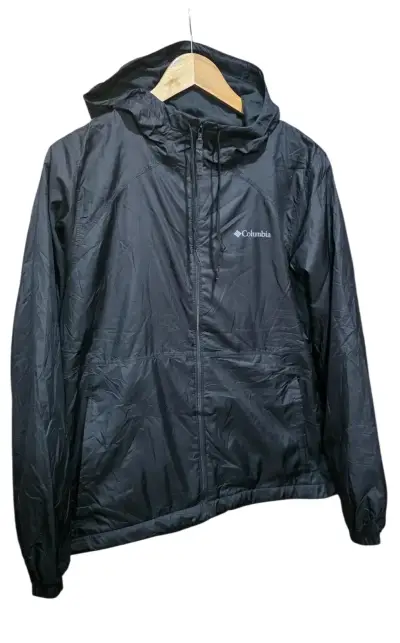 Chaqueta impermeable Columbia negra con capucha - miniatura 1