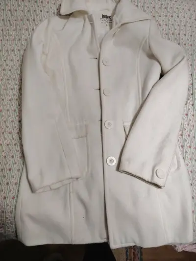 Abrigo blanco de lana Index para mujer - miniatura 2