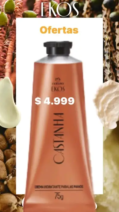 Crema Hidratante para Manos Ekos Castaña 75g - miniatura 1