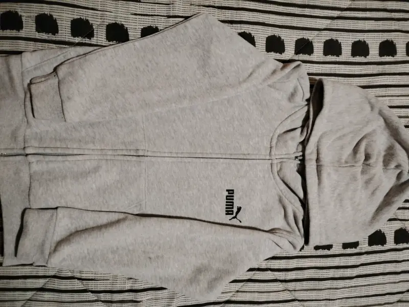 Polerón con capucha gris Puma para niña - 2
