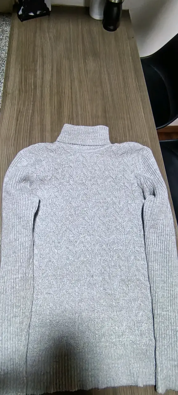 Suéter de punto gris para hombre - 2
