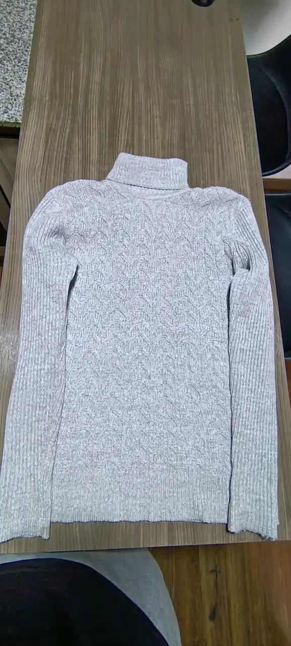 Suéter de punto gris para hombre - 3