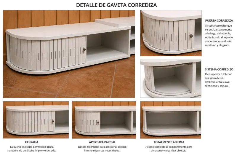 Centro de Entretenimiento Moderno con Puerta Corredera - 2