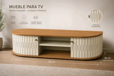 Mueble para TV diseño moderno con acabados premium - miniatura 1