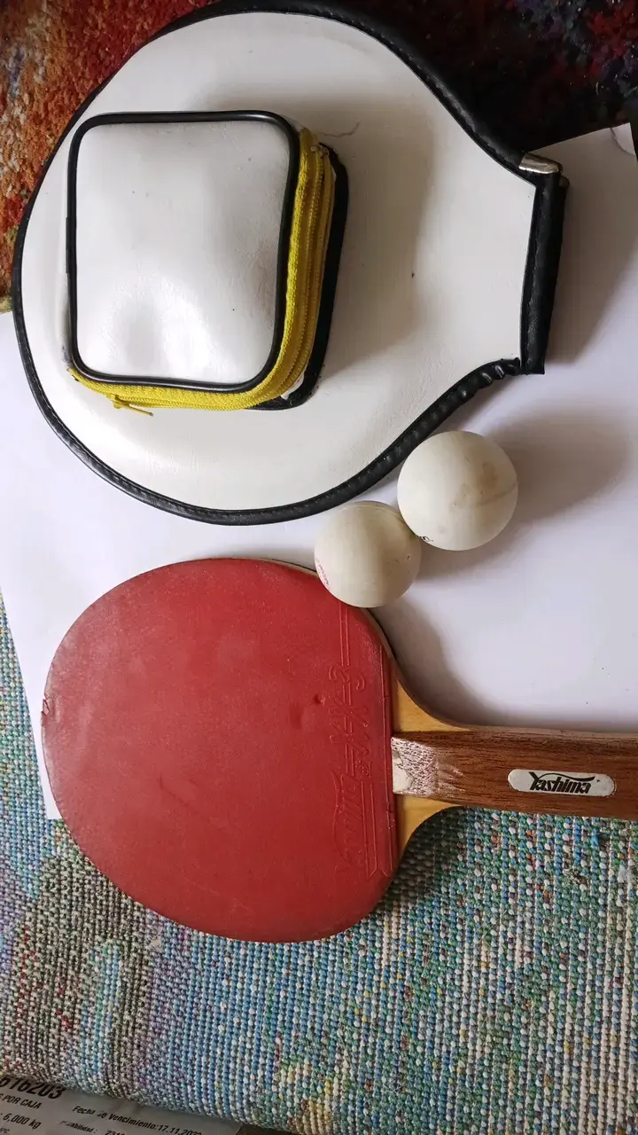 Paleta de ping pong con funda yashina porte pelota - 2
