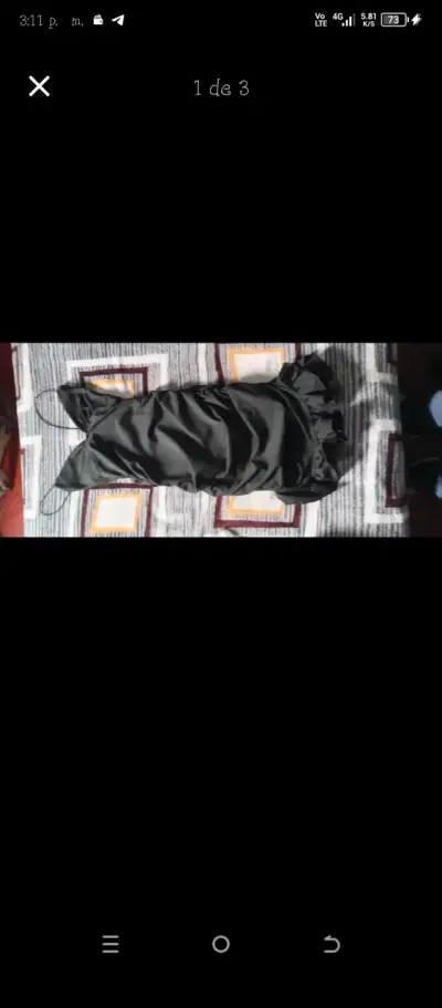 Vestido negro elegante para mujer - miniatura 1