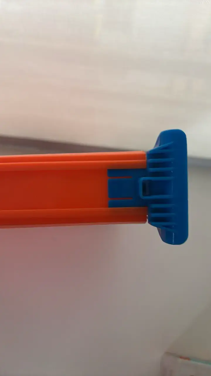 Pista de autos Hot Wheels naranja y azul - 4