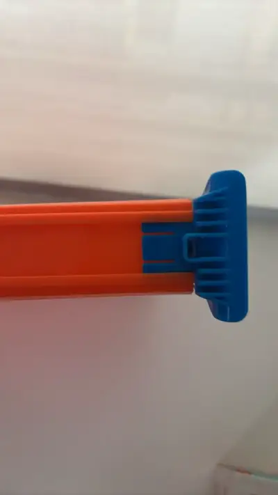 Pista de autos Hot Wheels naranja y azul - miniatura 4