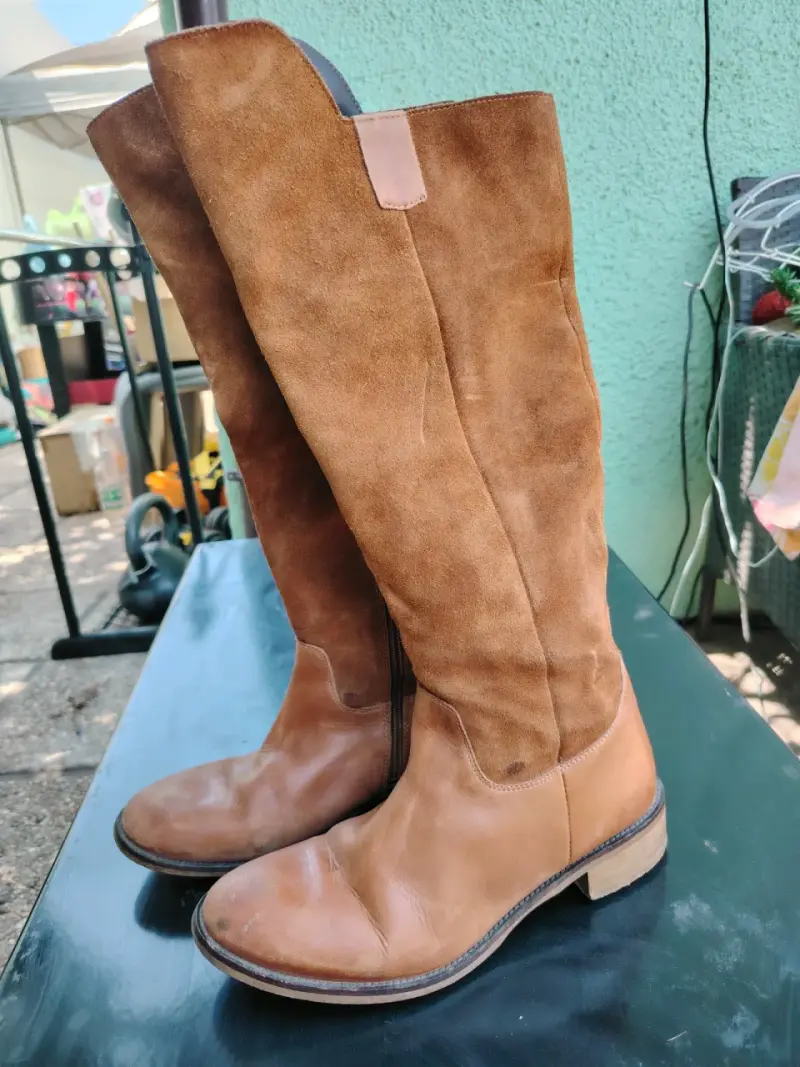 Botas y botines de cuero marrón n 40 - 2