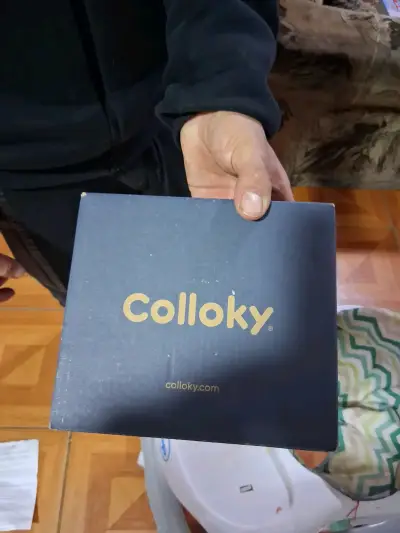 Zapatillas para bebé Colloky blancas y celestes - miniatura 1