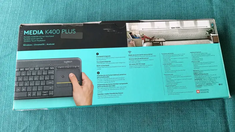 Teclado Inalámbrico Logitech K400 Plus co Touchpad - 3
