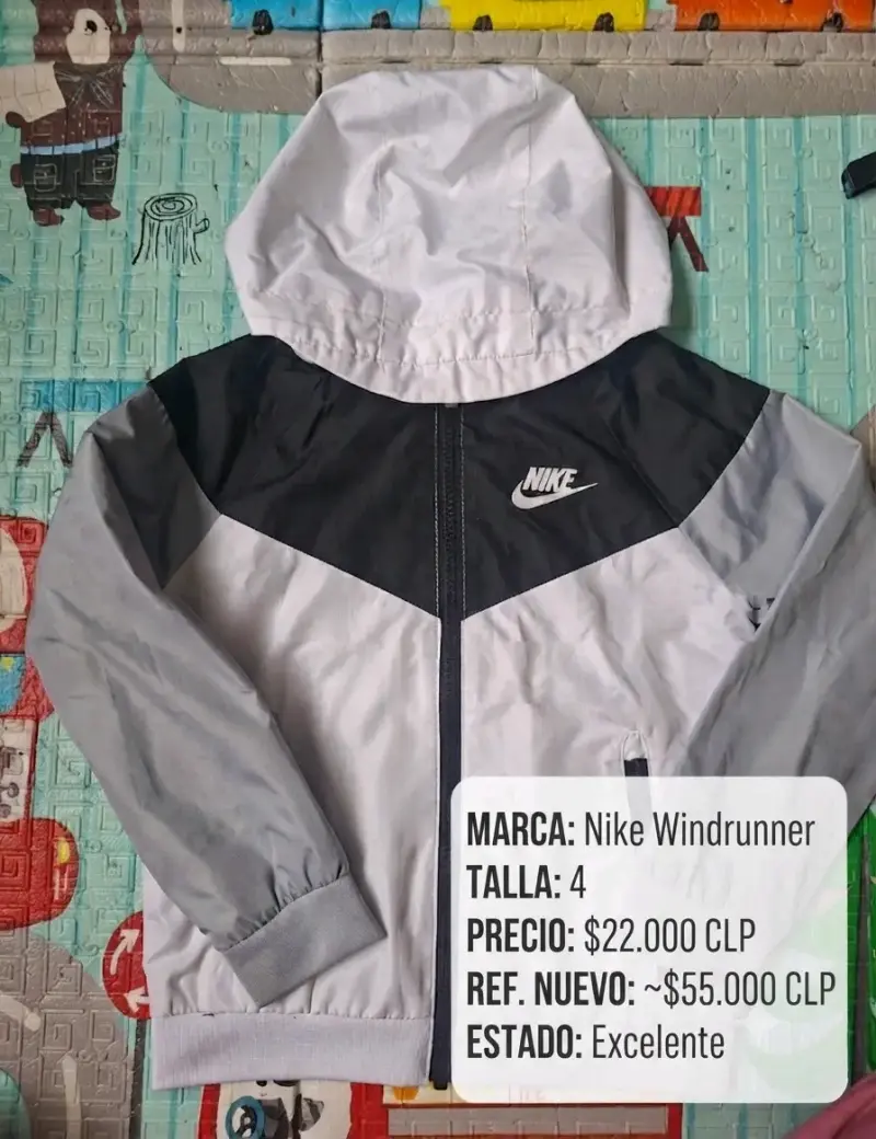 Chaqueta Nike Windrunner para niños talla 4 - 1