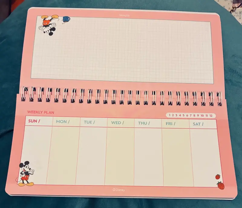 Planificador semanal Mickey Mouse Miniso - 2