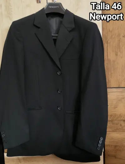 Traje negro para hombre Newport talla 46 - miniatura 1