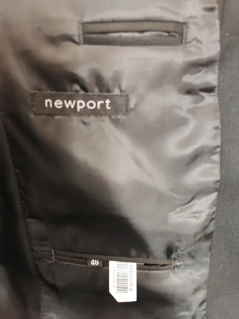 Traje negro para hombre Newport talla 46 - 2