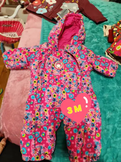 Chaqueta de bebé reversible 6M colorida - miniatura 3