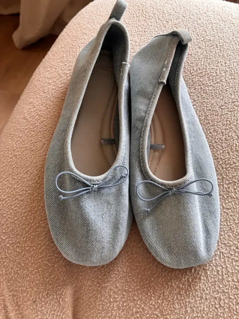 Bailarinas de Tela Azul Claro Zara - 2