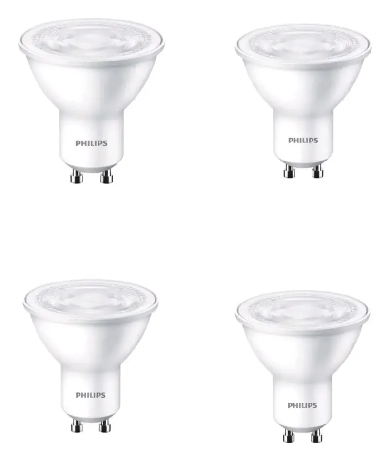 Pack de 4 ampolletas LED Philips GU10 3.8W - 1