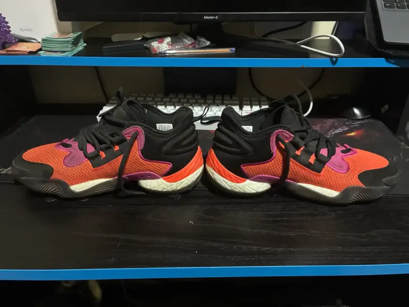 Zapatillas deportivas Adidas naranjas y negras - 3